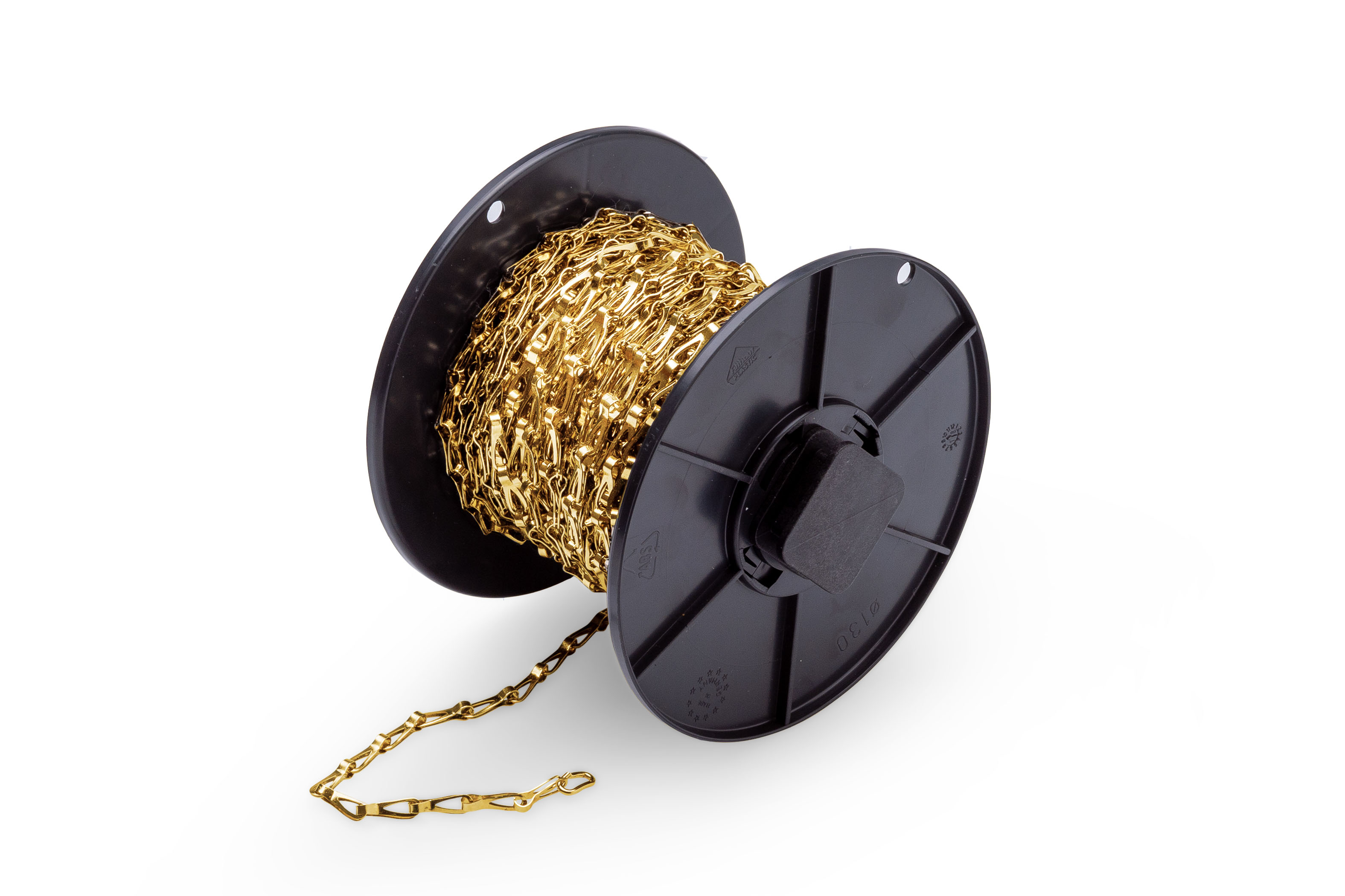 Sash chains on reel, brass