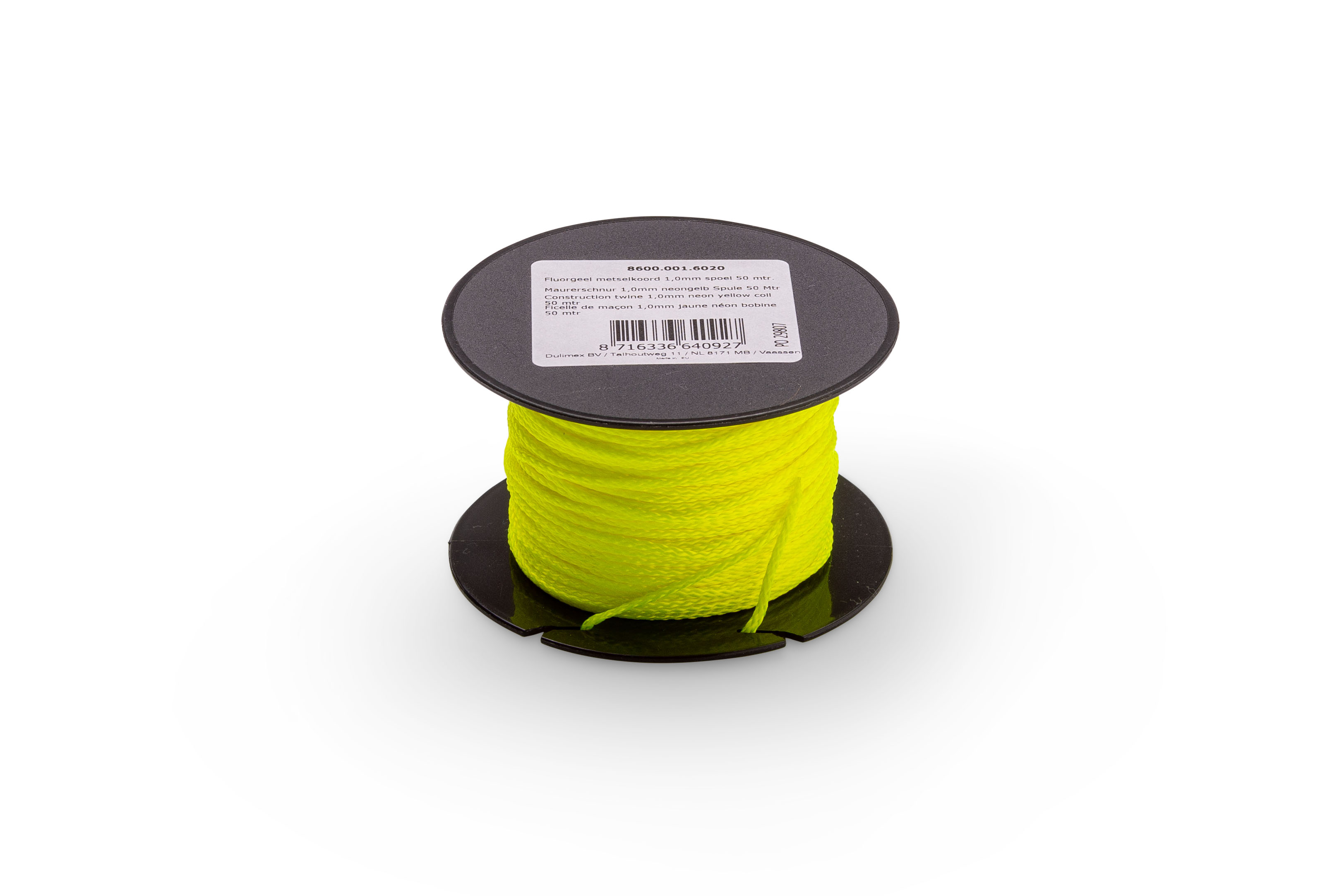 8600.001.6020 Metselkoord / 1,0mm / fluorgeel / spoel 50 meter