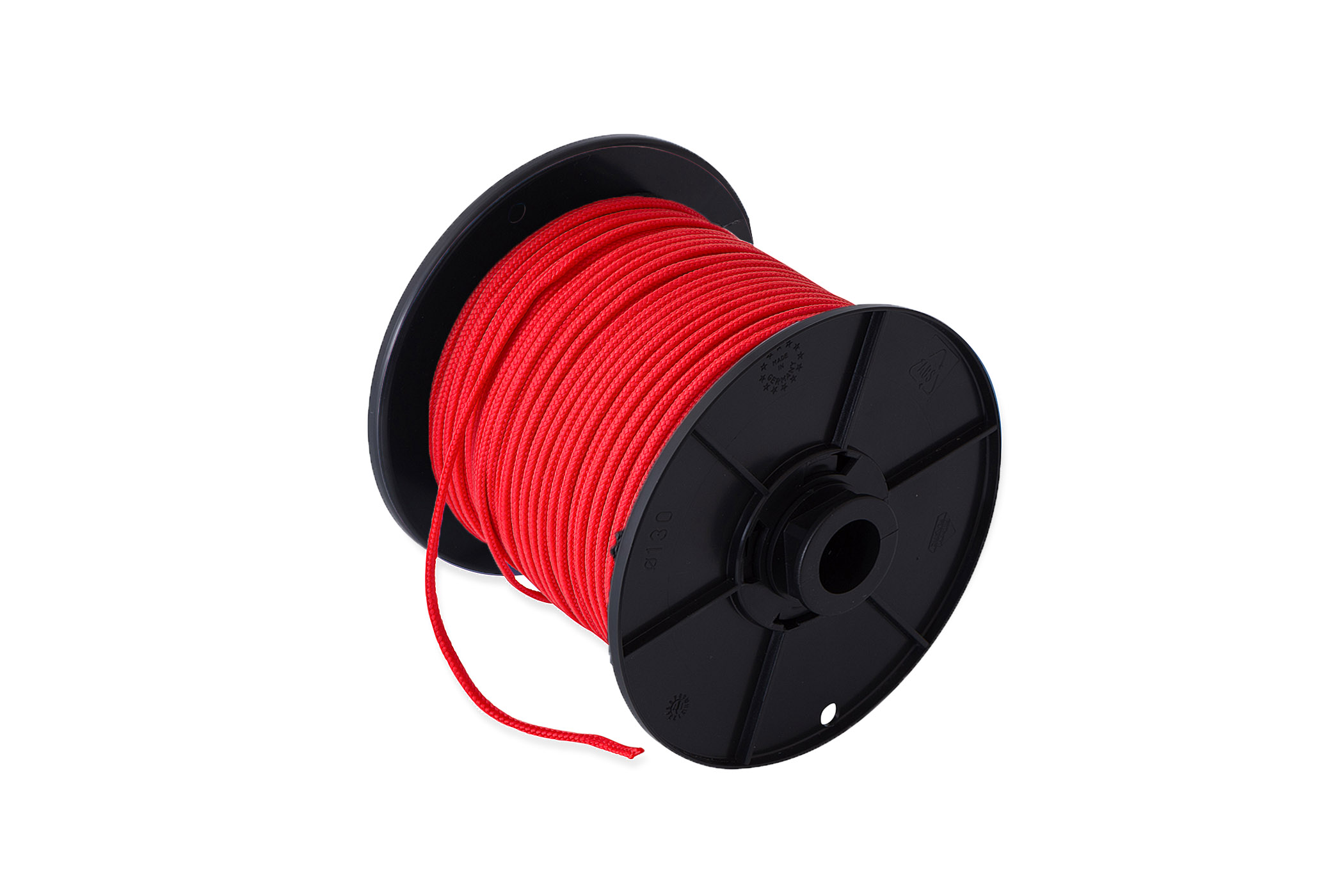 8600.PPK.030.RD-C Touw gevlochten PP 03mm / rood / rol 100 meter